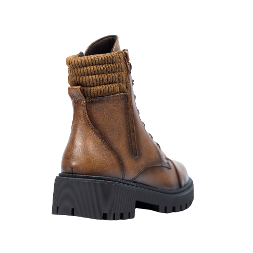 Botas Negras Bilbao con Cordones En Ecocuero