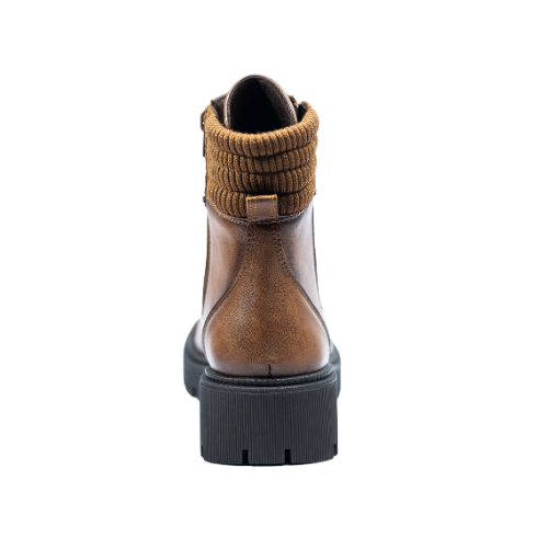 Botas Negras Bilbao con Cordones En Ecocuero
