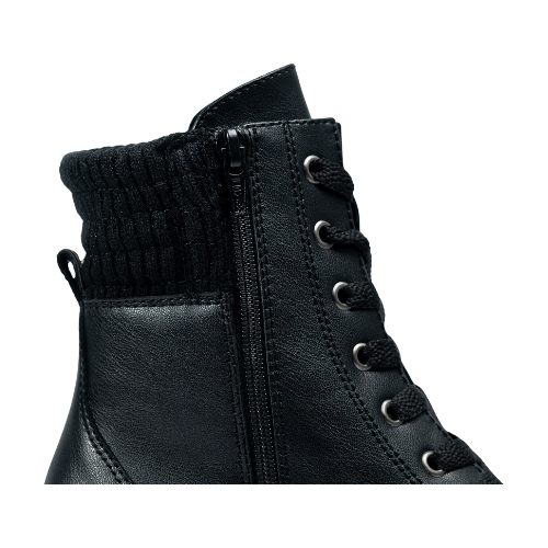 Botas Negras Bilbao con Cordones En Ecocuero