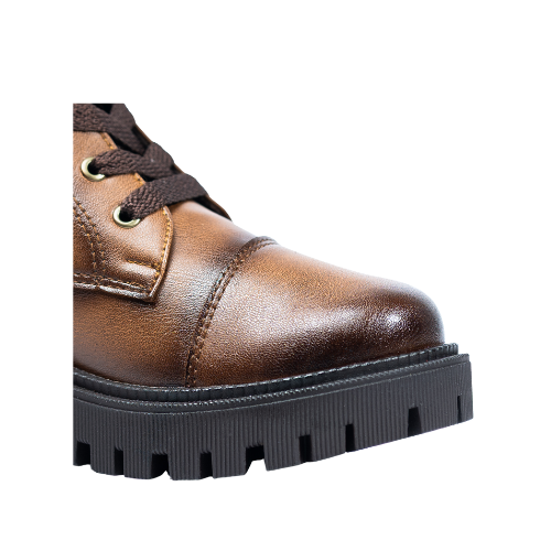 Botas Negras Bilbao con Cordones En Ecocuero