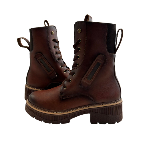 🤎 Botas de Ecocuero Marrón con Cordones - Estilo Rústico y Moderno ✨
