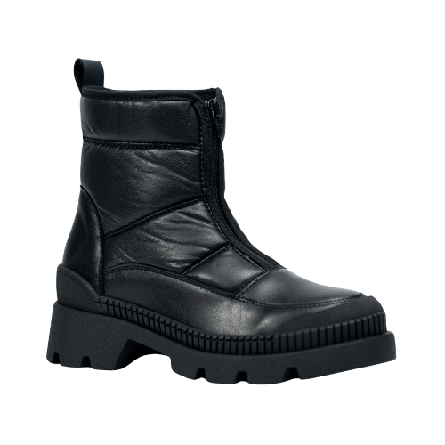 Botas Alaska Negras de Invierno con Cremallera y Suela Chunky