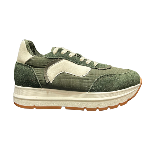 Sneakers Burdeos en Gamuza con Suela Chunky