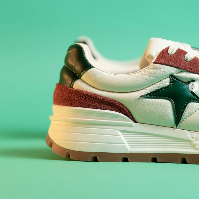 Sneakers Rumba Blancos con Estrella Dorada y Suela de caucho