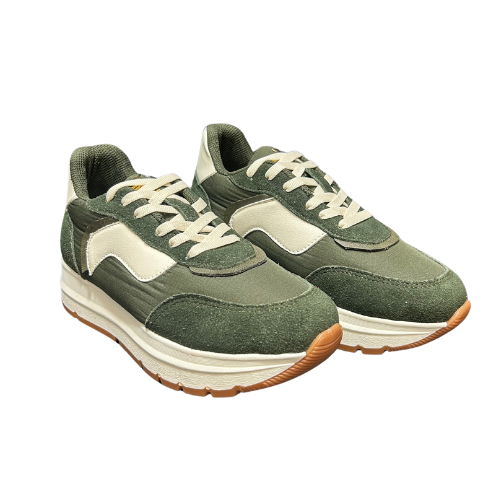 Sneakers Burdeos en Gamuza con Suela Chunky