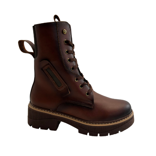 🤎 Botas de Ecocuero Marrón con Cordones - Estilo Rústico y Moderno ✨
