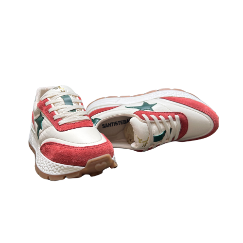 Sneakers Rumba Blancos con Estrella Dorada y Suela de caucho